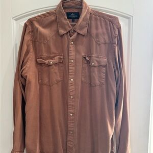 Lucchese Men's Rust Copper Casual Button-Down Shirt